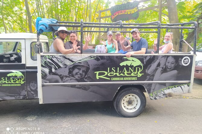 Jeep & Zipline Adventure in St. Lucia - Jeep safari and the clifftop viewpoint stop with snacks and rum punch