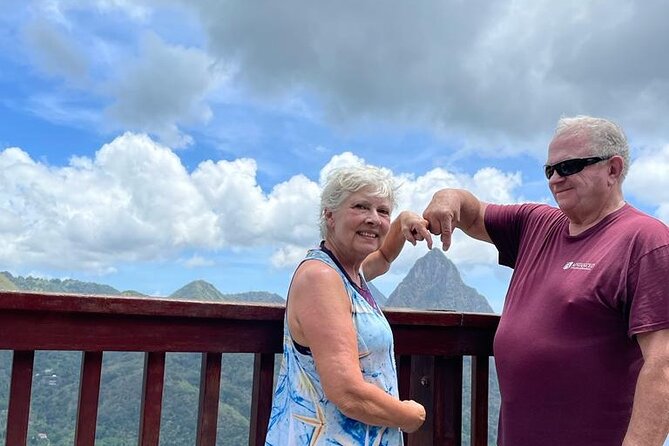 Lunch break,Mud Bath,Water Fall & beach break group tour - Soufriere and Sulphur Springs: the volcano drive, mud bath, and waterfall dip
