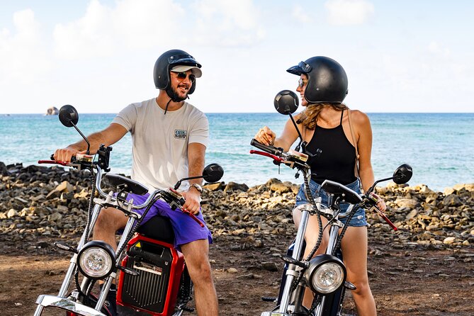 St.Lucia Beaches and Backroads Tour by Electric Big-Wheel Scooter - Gros Islet: Chapel, Fishermen, and a Village-Style Pause