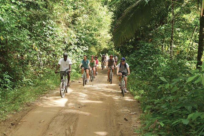 St Lucia Bike and Hike - Errand Falls, the quick splash stop that breaks up the ride