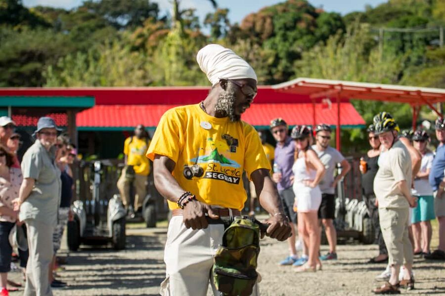 St. Lucia: Rodney Bay Village Segway - Rodney Bay Village: pirate past meets real street life