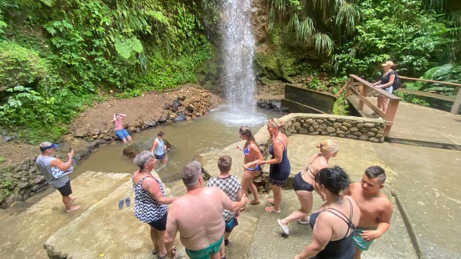St Lucia Sulphur Springs Drive- in Volcano Tour & Waterfall - Choosing the sulfur baths versus the mud bath natural spa