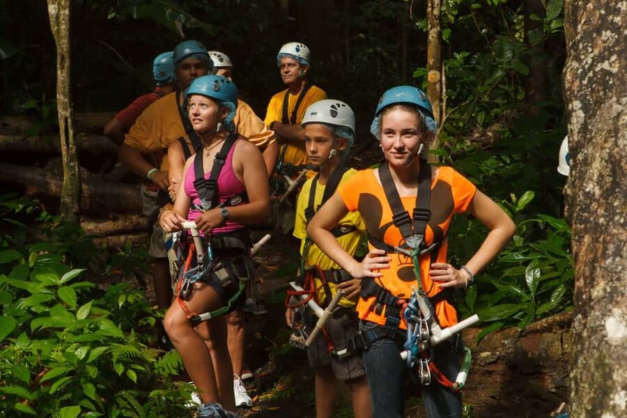 St Lucia Ultimate 3 Package: Aerial Tram Zip Line & Hiking - The Short Hike to Your First Zip Line Platform